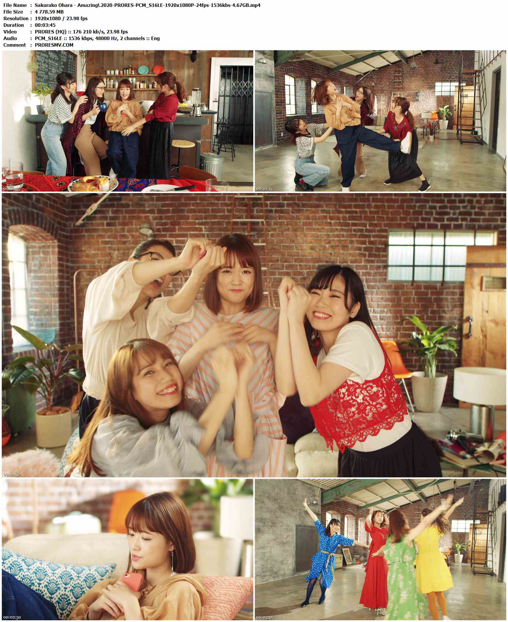 Sakurako Ohara - Amazing!.2020-PRORES-PCM_S16LE-1920x1080P-24fps-1536kbs-4.67GB官方MV_高清MV